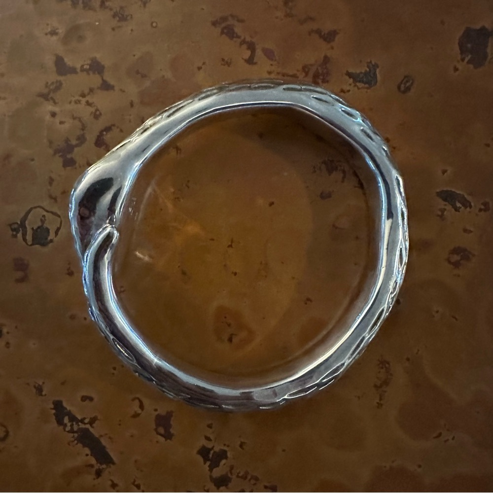 925 Sterling Silver Wrap Around Snake Bangle Bracelet - Picture 7 of 8